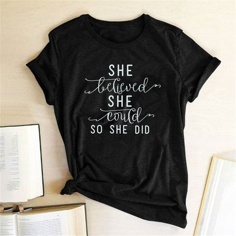 Letter Print Women's T Shirt Could Loose Funny T-Shirt Short Sleeve Aesthetic Tees Tops Clothes