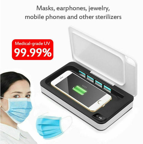 Portable Uv Sterilizer Box Mobile Phone Sanitizer Case For Phone Mice Toothbrush Mask Sterilization Box 1 Set